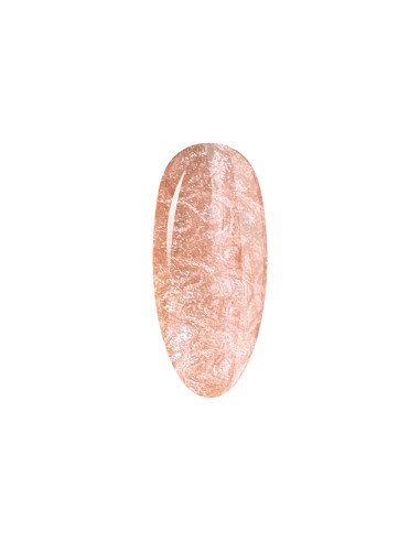 Perla 492 Peach Glow barvni trajni lak za nohte z pastelno breskev bisernim efektom Slowianka za umetne nohte