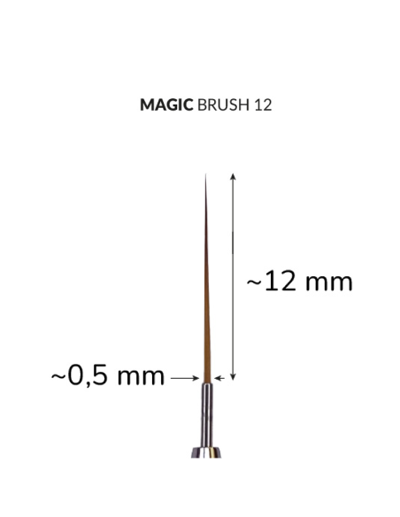 Magic Brush 12 Slowianka je čopič za tanke linije, ornamente, wet to wet, blooming in risano francosko