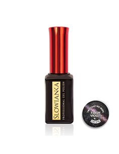 Violet Cat Eye - zaključni top s Cat Eye in Flash efektom za trajno lakirane in umetne nohte znamke Slowianka