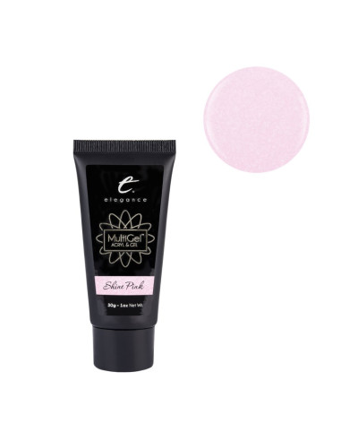 Shine Pink - Roza akril gel z bleščicami Elegance MultiGel