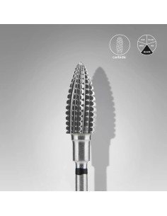 Karbidni brusni nastavek BOROV STORŽ z črno oznako, premer 6 mm, dolžina 14 mm Staleks FT110H060/14