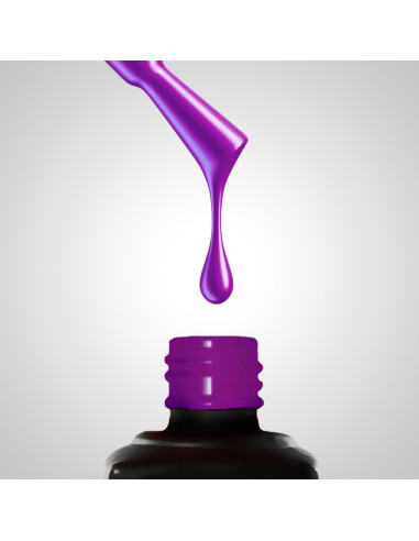 205 Violet Shock Gum - neon vijoličen barvni trajni lak za nohte Slowianka