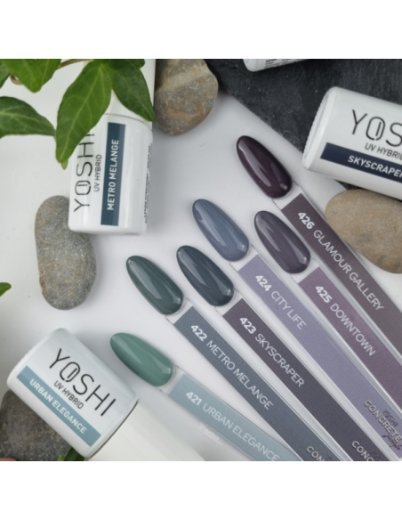 422 Metro Melange - Yoshi pigmentiran in pokriven sivo zelen barvni trajni lak brez TPO in HEMA kolekcije Concerte Jungle