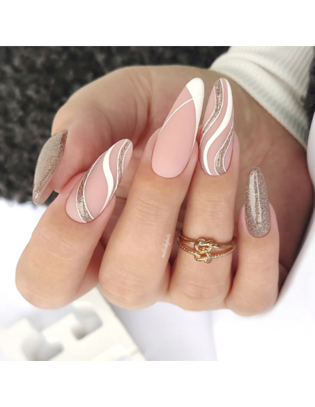 523 Sirius - Yoshi zlato srebrn barvni trajni lak z bleščicami brez TPO in HEMA kolekcije Touch the Galaxy