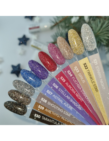 523 Sirius - Yoshi zlato srebrn barvni trajni lak z bleščicami brez TPO in HEMA kolekcije Touch the Galaxy