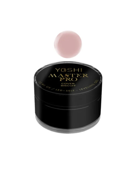 Yoshi Master PRO Gel Cover Biscuit 15 ml – bež-breskvast nude samoizravnalni gel UV/LED