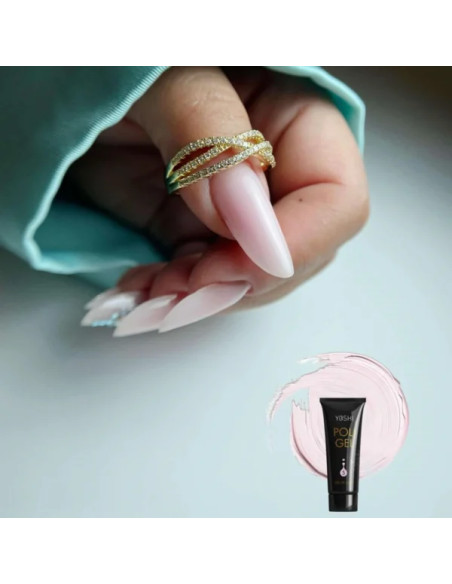 Yoshi Poli Gel No.5 Light Pink 30 ml – svetlo roza prekrivni akril gel (HEMA free)